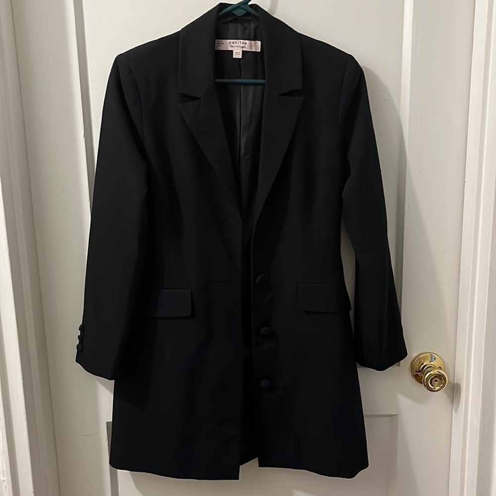 Miss Selfridge Petite fitted blazer dress in black
